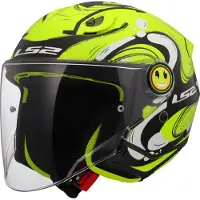 LS2 LS2OF622FunnyIIGlupH-VisJauneEnfantCasqueJet Taille M