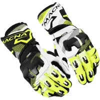 Macna Powertrack 2.0, gants ,Noir/Jaune Néon/Blanc ,M
