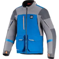 Alpinestars Veste de moto textile imperméable Maxdura Drystar XF, bleu/gris, 2XL