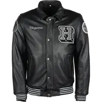 Helstons Cheyenne blouson en cuir de moto, noir, XL