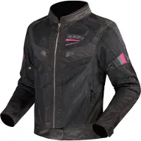 LS2 Helmets Veste de moto en textile LS2 Garda Air pour femme, noir/rose, taille S