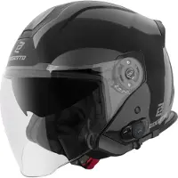 Bogotto H586 BT Solid Noir Bluetooth Casque Jet Taille L