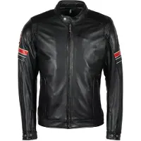 Helstons Veste en cuir de moto Elron, noir, M