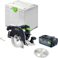 Festool Scie circulaire sans fil HKC 55 KEB-Basic 18 V 160 mm sans balais + 1 batterie 8,0 Ah + Systainer - sans chargeur