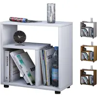 VCM Table d'appoint en bois | Table basse simple | Dimensions H. 55 x W. 50 x D. 30 cm | Table de chevet | Table basse - Zeito