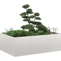 Prolenta Maison Exclusive - Jardinière en acier inoxydable, dimensions 120x80x40 cm