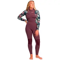 Roxy Swell 4/3 Mm Woman Long Sleeve Chest Zip Neoprene Suit Violet M Femme
