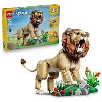 LEGO Creator 3-en-1 Animaux Sauvages Le Lion Majestueux, Jeu de Construction 9 ans et Plus, 31386