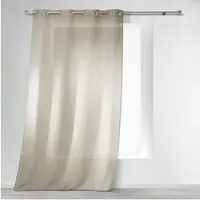 Douceur D`Interieur Panneau a oeillets 140 x 280 cm effet lin tisse haltona Noisette