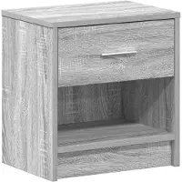 vidaXL Table de chevet avec tiroir Gris Sonoma 39x28x41 cm