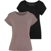 Vivance T-shirt taupe / noir