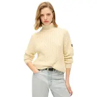 Superdry Pull à Col Roulé Slouchy Cable