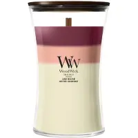 Woodwick Trilogy Lush Nectar bougie parfumée avec mèche en bois 610 g