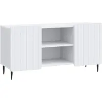 Syfax Meuble TV Blanc 102 x 34,5 x 52 cm Bois d'ingénierie
