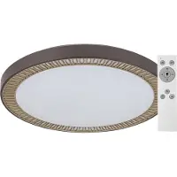 Rabalux Plafond avec télécommande 50 cm LED 40W Marron rond Matea 3000