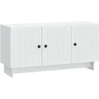 Syfax Meuble TV Blanc 99 x 34,5 x 50 cm Bois d'ingénierie