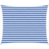 Syfax Voile d'ombre Bleu et Blanc 2,5 x 3,5 m HDPE