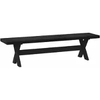 Syfax Banc de salle à manger NOAIN 160 x 41 x 45 cm Pin massif Noir