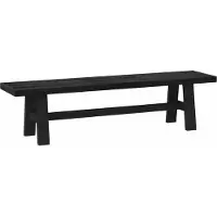 Syfax Banc de salle à manger NOAIN 180 x 41 x 45 cm Pin massif Noir