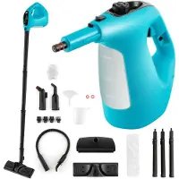Costway Nettoyeur vapeur , 2 bar de pression, temps de chauffe 1 min, puissance 1400W, réservoir 400ml Nettoyeur vapeur manuel avec 14 accessoires bleu