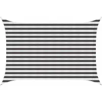 Syfax Voile d'ombre Anthracite et blanc 2 x 3,5 m HDPE