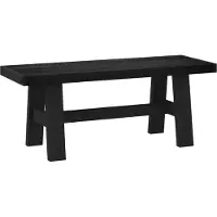 Syfax Banc de salle à manger NOAIN 120 x 41 x 45 cm Pin massif Noir