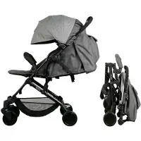 Bambisol Poussette compacte pliable Eco Grey