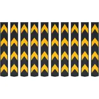 Syfax Cornière de protection réfléchissante 10 pcs Caoutchouc 80 cm