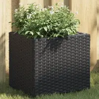 Prolenta Maison Exclusive - Jardinière noire, 36x30x32 cm, en polyrotin
