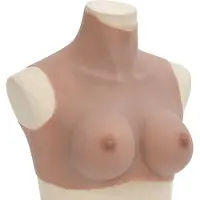 Syfax Plastron en silicone marron pâle coupe C