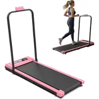 Sonstige Verlage Tapis de course électrique pliable pour la maison | 1-12 km/h | jusqu'à 120 kg | Rose