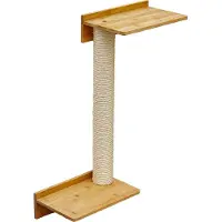 Eyepower 71 cm Arbre à chat mural avec 2 plateaux pour chats - Arbre à chat en sisal à monter au mur