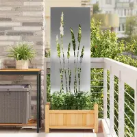 Syfax Écran de confidentialité de jardin Floral Argenté 50 x 140 cm