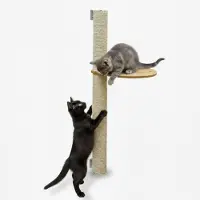 Eyepower 96 cm Arbre à chat mural avec 1 plateau pour chats - Arbre à chat en sisal pour montage mural