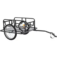 vidaXL Remorque pour vélo 130x73x48,5 cm Acier noir