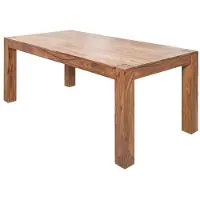 Meublorama Table de salle à manger ORBO 160 cm – Table en bois massif de Sheesham verni