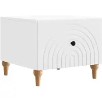 vidaXL Table basse à tiroirs, blanche, 49 x 50 x 40 cm, aggloméré