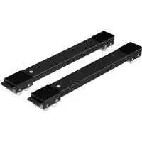 OEM Kit de transport mobile composé de 2 chariots - Chariot de manutention pour gros appareils, jusqu'à 300 kg, avec 24 roues et freins (longueur réglable de 45 à 70 cm) - noir