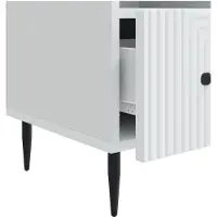 vidaXL Meuble TV avec tiroirs, blanc, 102 x 34,5 x 50 cm, aggloméré