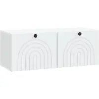 Syfax Meuble TV mural Blanc 78,5 x 31 x 30 cm Bois d'ingénierie
