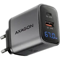 Axagon ACU-PQ67D, Intérieur, AC, Noir, Gris