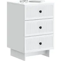 vidaXL Cabinet de chevet Blanc 43 x 41 x 66,5 cm Bois d'ingénierie