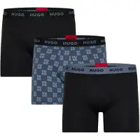 HUGO Design Boxers 3 Units Bleu,Noir L Homme