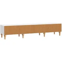 vidaXL Meuble TV avec tiroirs, blanc, 147 x 34,5 x 30 cm, aggloméré