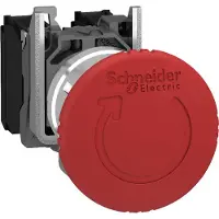 Schneider Electric Harmony XB4 Arrêt d'Urgence, Ø40, Rouge, Métallique, XB4BS8444