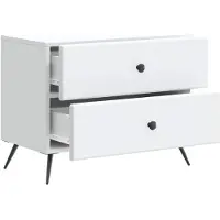 vidaXL Cabinet de chevet Blanc 62 x 34,5 x 47,5 cm Bois d'ingénierie