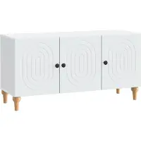 vidaXL Meuble TV Blanc 99 x 34,5 x 50 cm en aggloméré