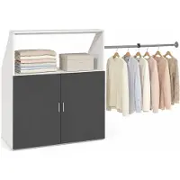 VCM Armoire pour plafonds mansardés avec penderie et espace de rangement, armoire pour chambre mansardée - Dacho M
