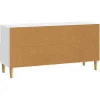 vidaXL Meuble TV 102 x 34,5 x 50 cm Blanc, aggloméré
