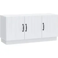 Syfax Meuble TV Blanc 99 x 34,5 x 47 cm Bois d'ingénierie